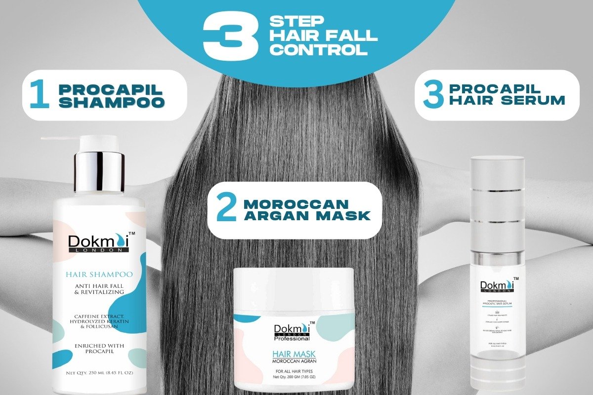 3-Step Hair Fall Control with Dokmai London