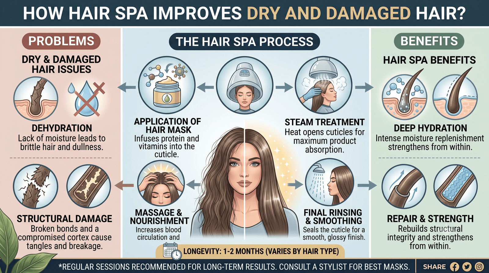 How Does Hair Spa Improve Dry and Damaged Hair?